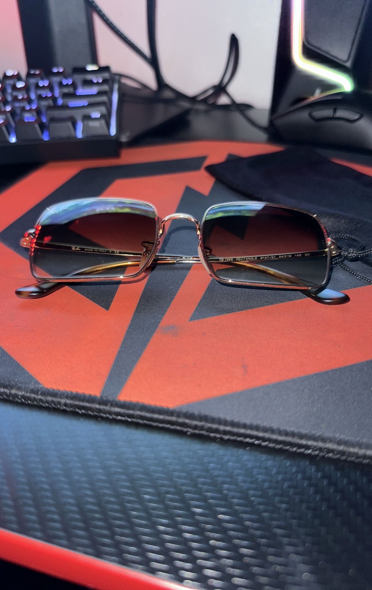 Ray Ban Sunglasses Unisex Rectangle 1969