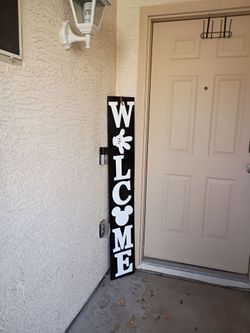 Mickey Mouse Welcome sign