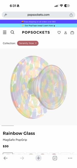 PopSockets MagSafe PopGrip Rainbow Glass