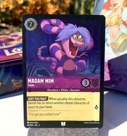 madam mim lorcana card Disney Lorcana Rise of the Floodborn Madam Mim Purple Dragon #47/204  Legendary Rare Trading Card main image 0