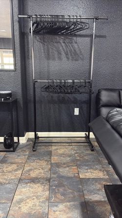 Clothing Rack with hangers