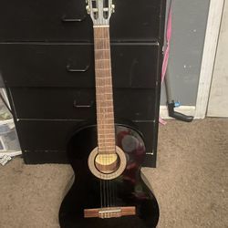 Lucero Black Classical Guitar 