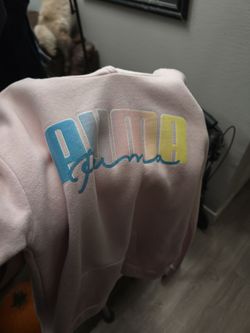 Puma Pink Graphic Sweatshirt Girls XL
