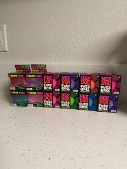 NeeDoh Fuzz Ball and Nice Cube