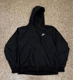 Nike Black Full-Zip Hooded Windbreaker Jacket