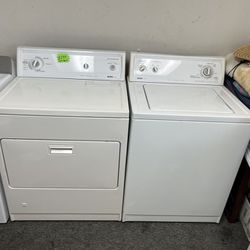 WHITE TOP LOAD WASHER DRYER KENMORE SET