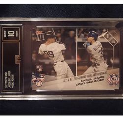 2017 Topps Now Aaron Judge/Cody Bellinger Rookie of the Year Dual Card GMA 10 🔥
