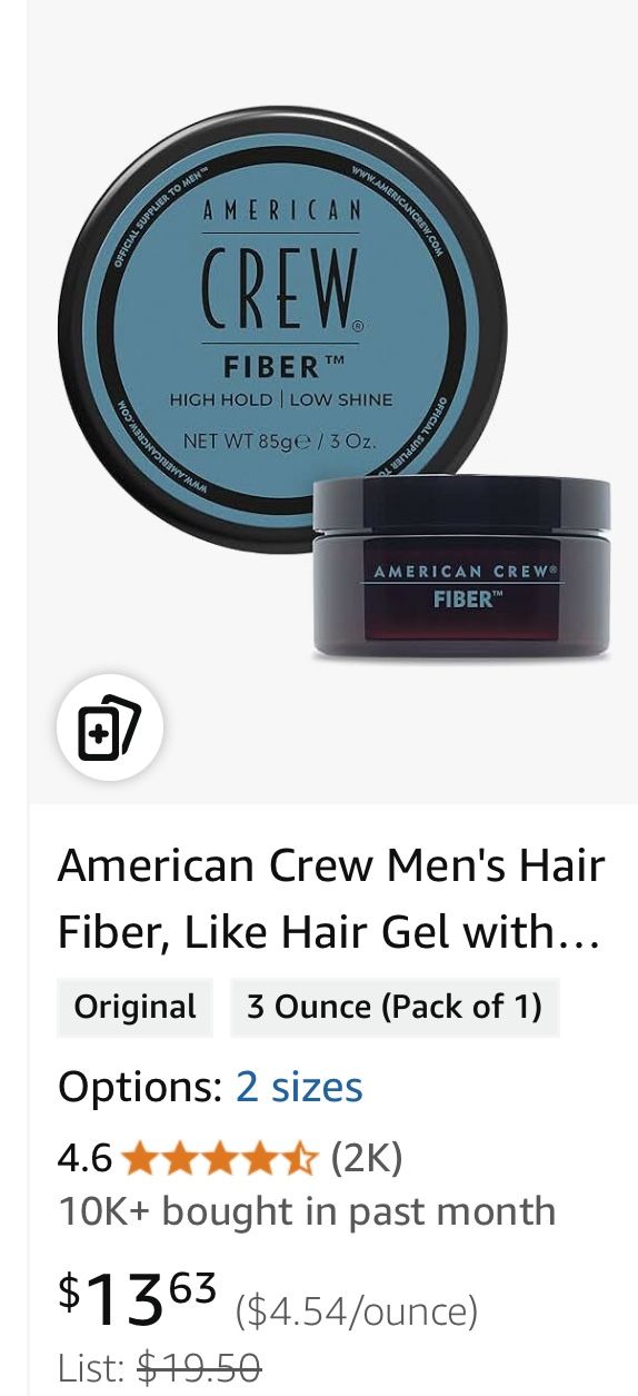 American Crew Men's Hair Fiber, Like Hair Gel