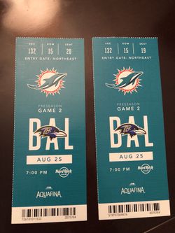 Miami Dolphins vs. Baltimore Ravens