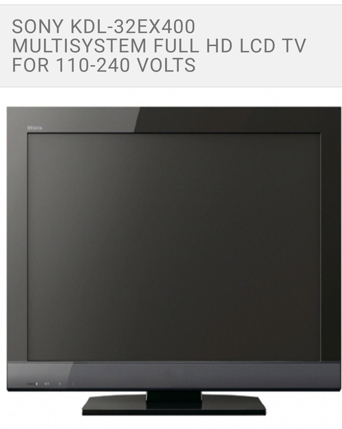 Flat screen Sony 32" TV