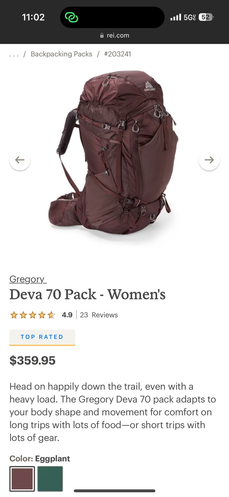 Back Pack 70L