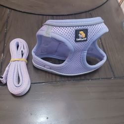 XS Harness And Lesh For Small Dogs Lavender 