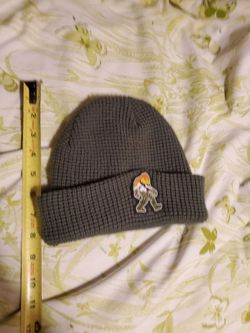 Atomic child knit beanie sasquatch Bigfoot green