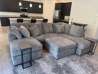 Beautiful Plush Living Room Sofa and Side Tables $2500 Value BRAND NEW