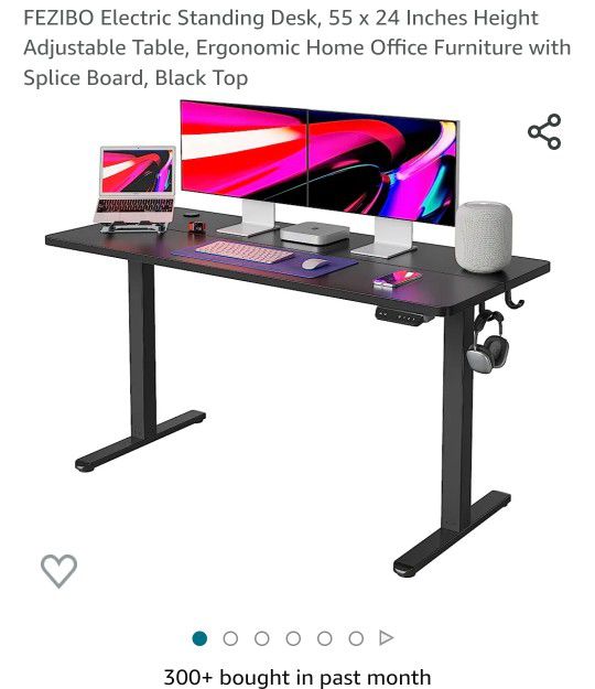 55” Electric Height Adjustable Desk For Standing with Memory Controller and  Headphone Stand for Sale in La Mirada, CA - OfferUp