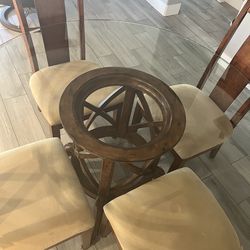 Thomasville 5 ft glass table with base