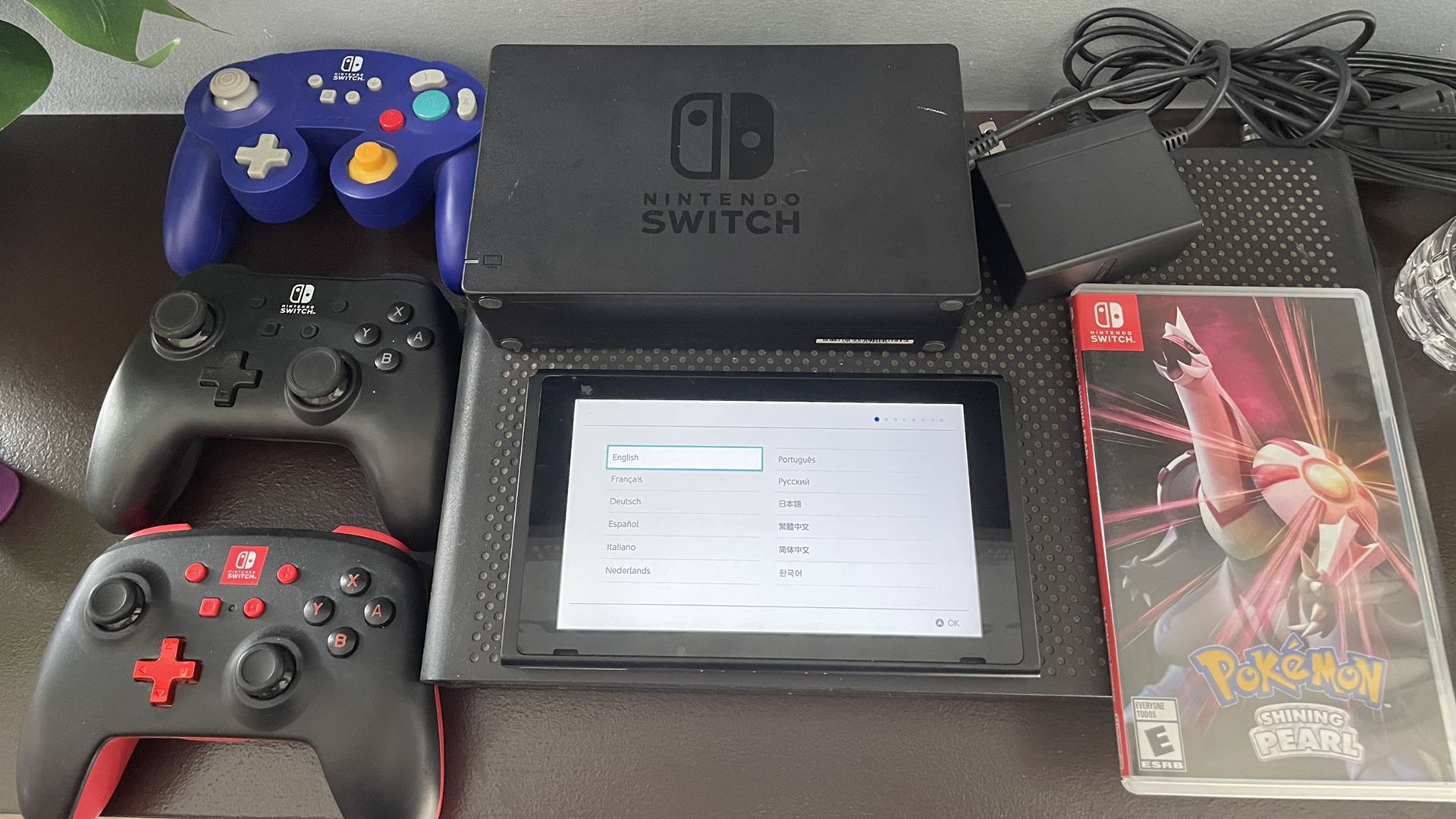 Nintendo Switch w/ Controllers and Pokémon Game