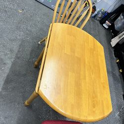 Drop leaf table and two chairs
