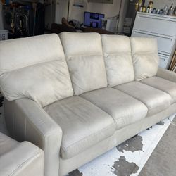 White Leather Couch