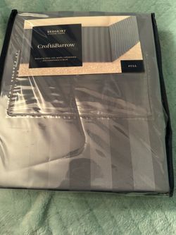 Croft & Barrow Damask Stripe Bedskirt Full