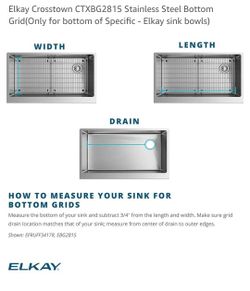 Kitchen Sink Elkay Crosstown CTXBG2815 Stainless Steel Bottom Grid