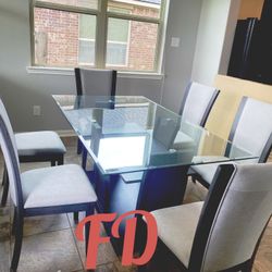 Florida - Grey Dining Table + 6 Chair Set 