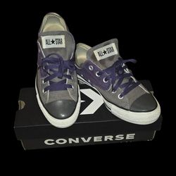 Purple/Gray Converse All Star Low Top Sneakers
