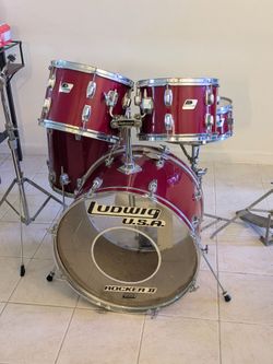 Vintage Ludwig Rocker II made in USA Drum Set (~1985) – All Original