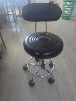 Ktaxon Swivel Salon Stool Chair with Backrest, Adjustable Hydraulic Rolling Stool