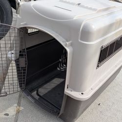 Large doghouse w wire door animal kennel cat cage medium dog house crate training