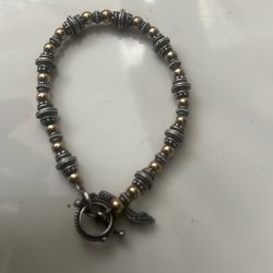 14kt Gold And Silver Bracelet  Real Gold Not Silver Plated 