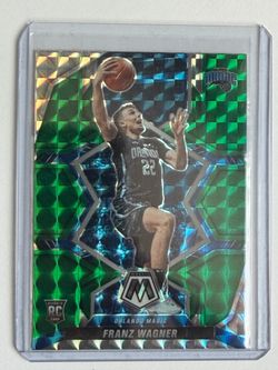2021-22 Panini Mosaic Franz Wagner Green Prizm Rookie #220 RC Orlando Magic