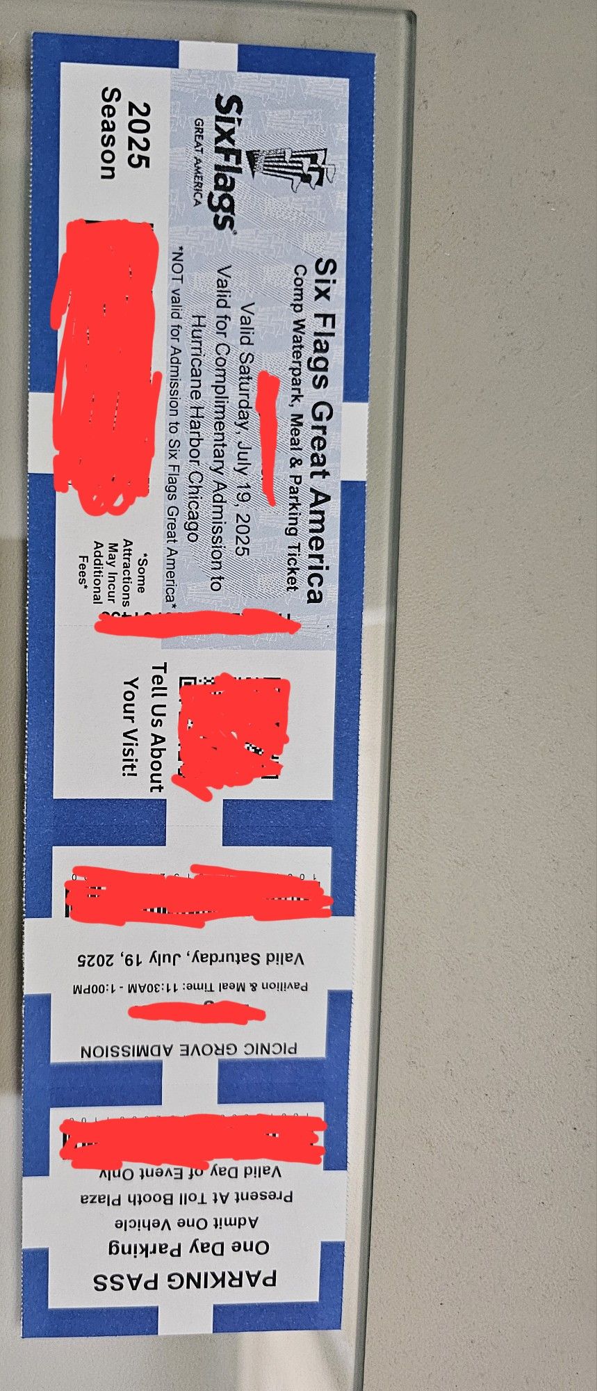 Six Flags Great America + Hurricane Harbor +Parking +Lunch July19