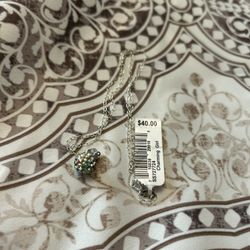 925 stearling silver necklace sparkling multi color woman child