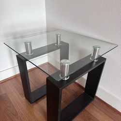 Glass Side / End Table — 28" × 23"