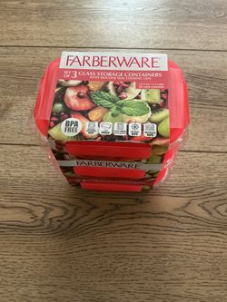Farberware Glass Storage Containers Set of 3