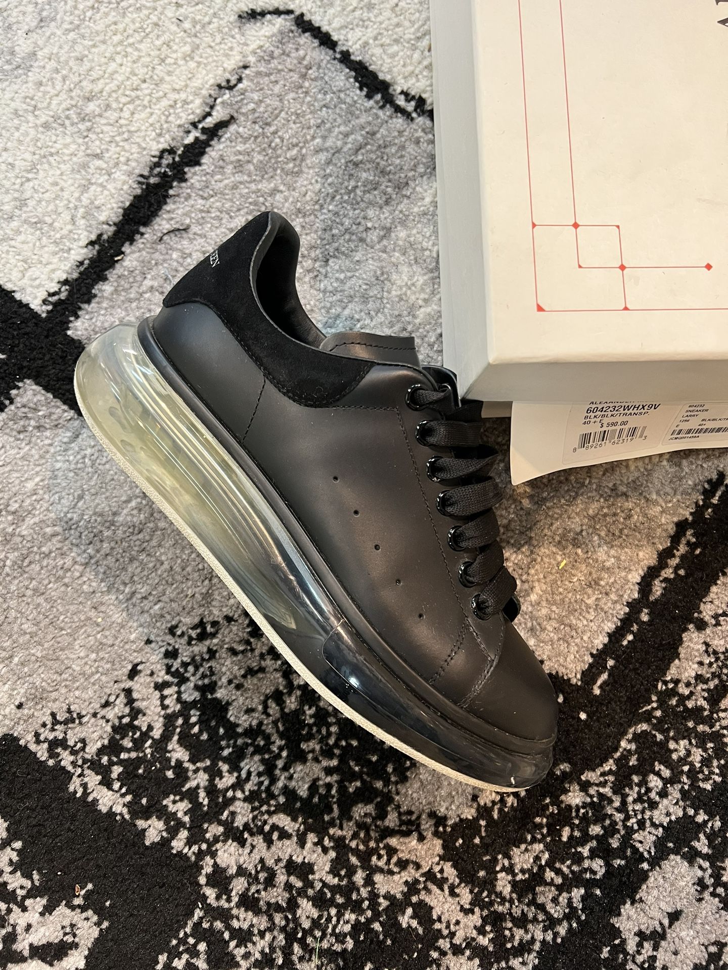 Alexander McQueen “Black/Clear Sole”