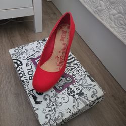 Size 9 Wedge Heels Red
