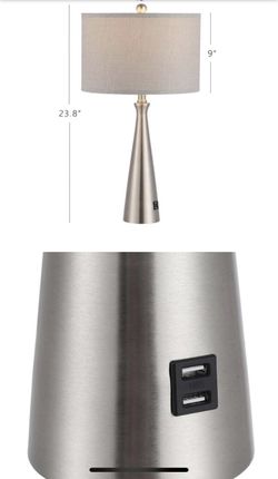 24” Set Of Two USB Charging Lamps