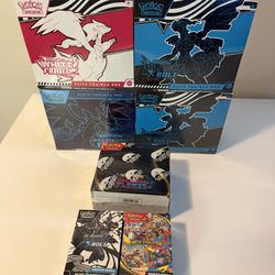 Pokemon Tag Lot Phantasmal Black Bolt White Flare Mega Evolutions Booster Bundle