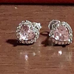 BRIGHTON BRAND NEW STERLING SILVER PINK ELEVATED STUD EARRINGS