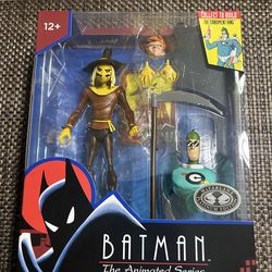 Selling a brand new sealed McFarlane Batman the Animated Series BTAS Scarecrow Condiment King BAF