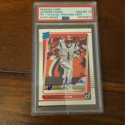 Autographed Ja’marr Chase Rookie Card