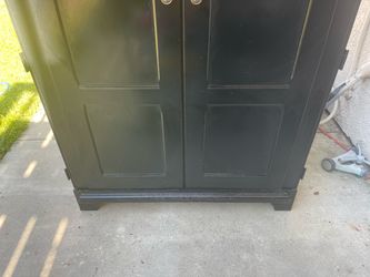 Black t v cabinet