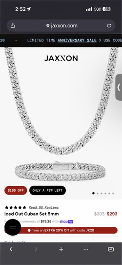 Jaxxon - Iced out Cuban link 5mm Set