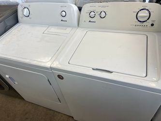 AMANA HE TOP LOAD WASHER AND ELECTRIC DRYER SET