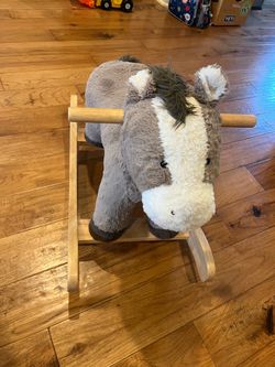 Pottery Barn plush nursery rocker