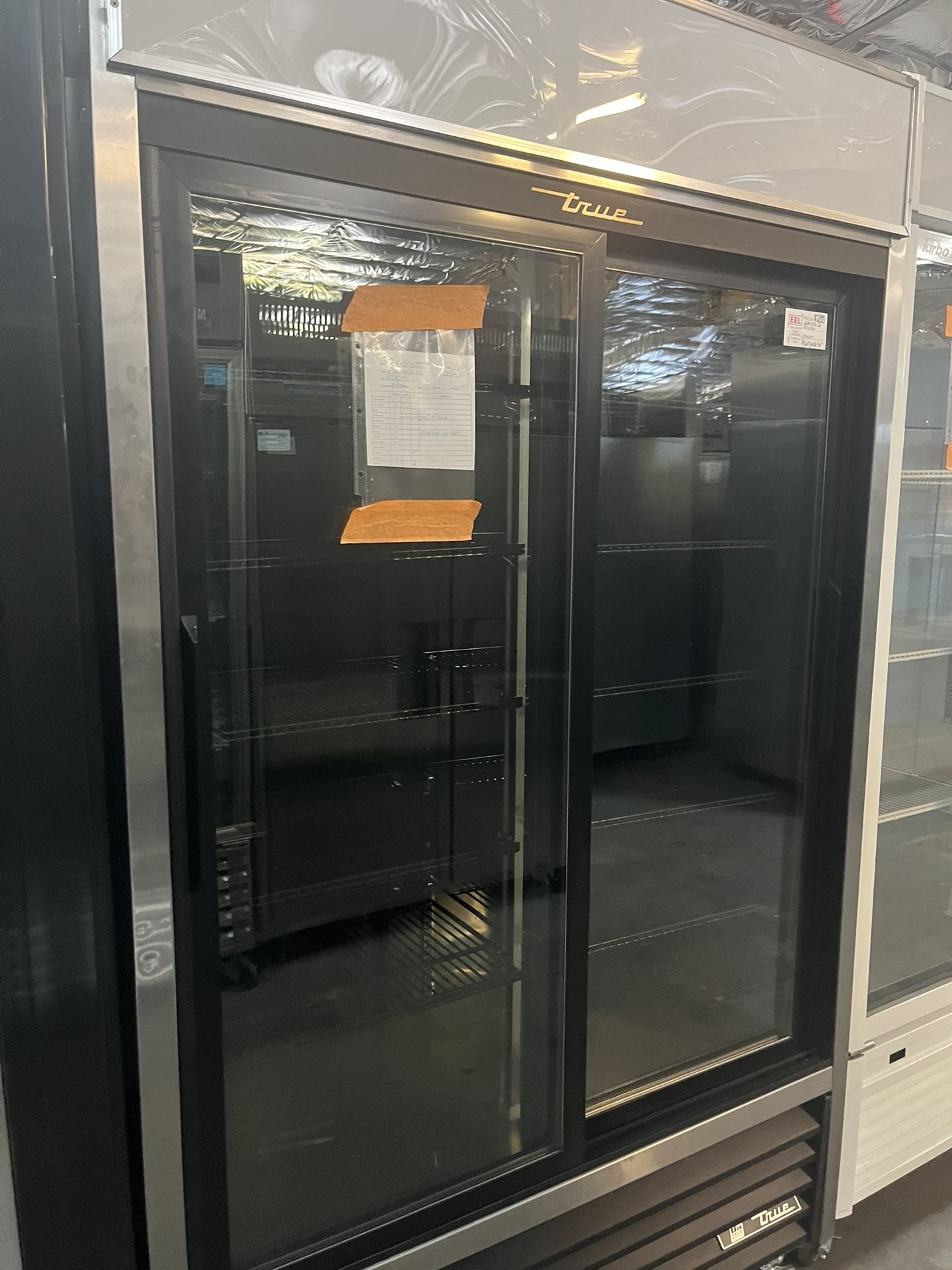 True 2 Door Glass Refrigerator