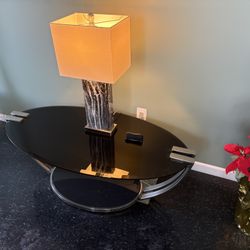 lamp black and white marble look 