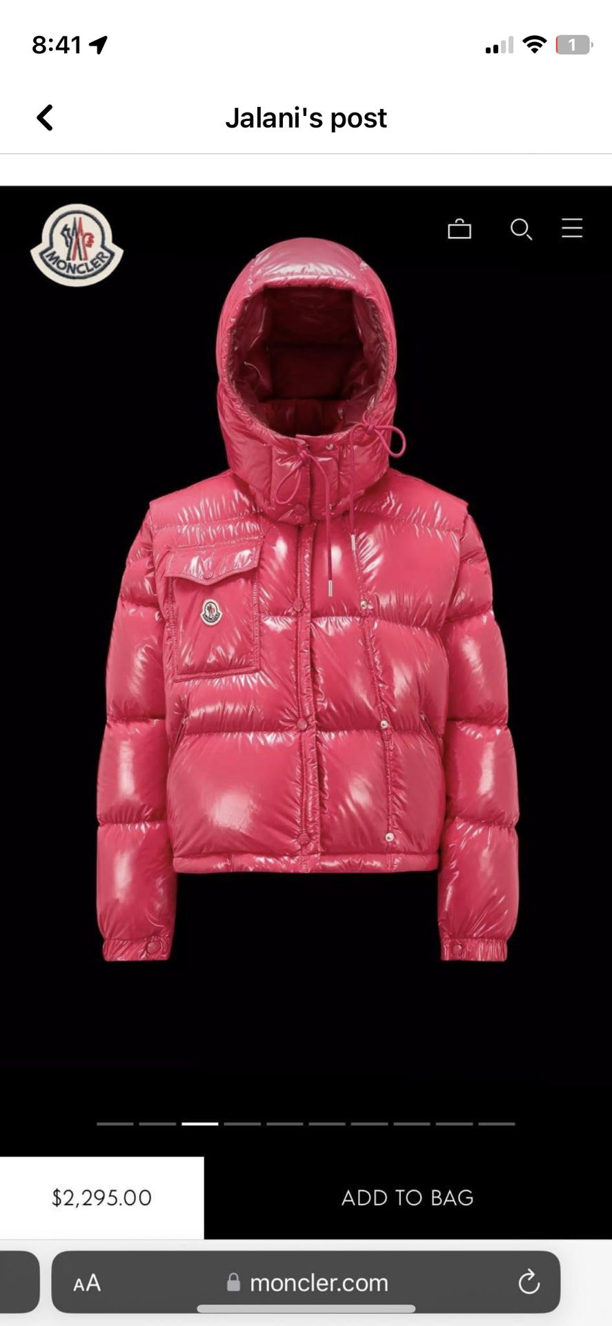 Moncler Pink Coat 
